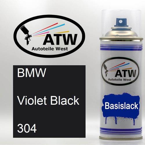 BMW, Violet Black, 304: 400ml Sprühdose, von ATW Autoteile West.